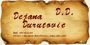 Dejana Durutović vizit kartica